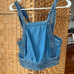 Maeve denim crop top